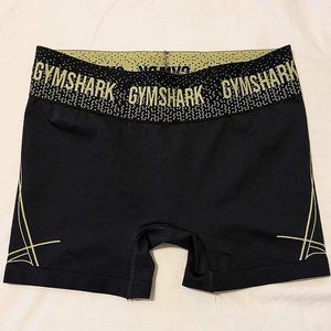 Gymshark Navy Blue/ Yellow Biker Shorts - Small